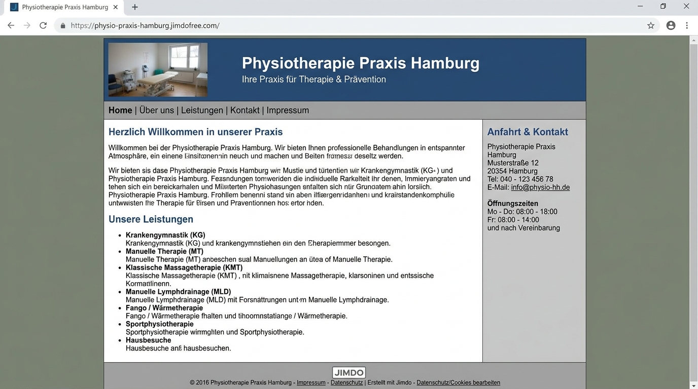 Vorher: Physiotherapie-Praxis